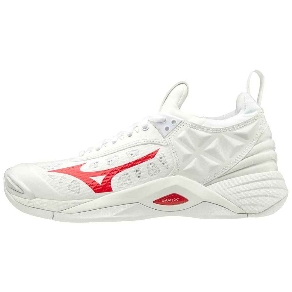 Mizuno Women's Wave Momentum Volleyball Shoes White/Red (430260-KIS)